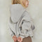 Dove Grey Exposed Seam Hoodie